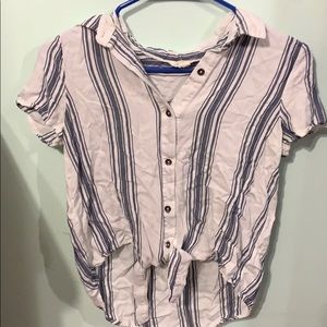 Aeropostale- Striped Tie Tee